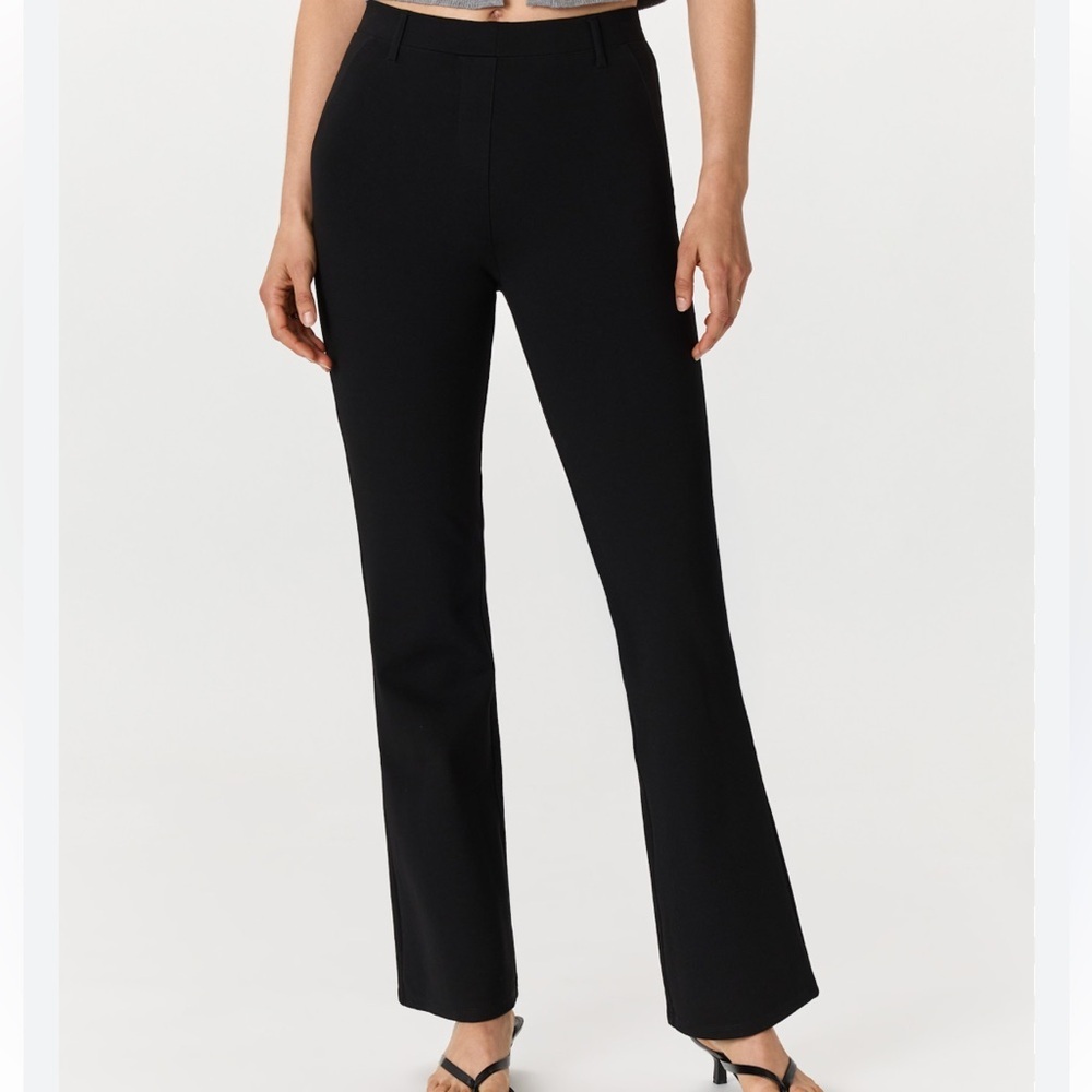 Quince Ultra-Stretch Ponte Boot Cut Pants Office Teacher‎ Pull on Size Medium